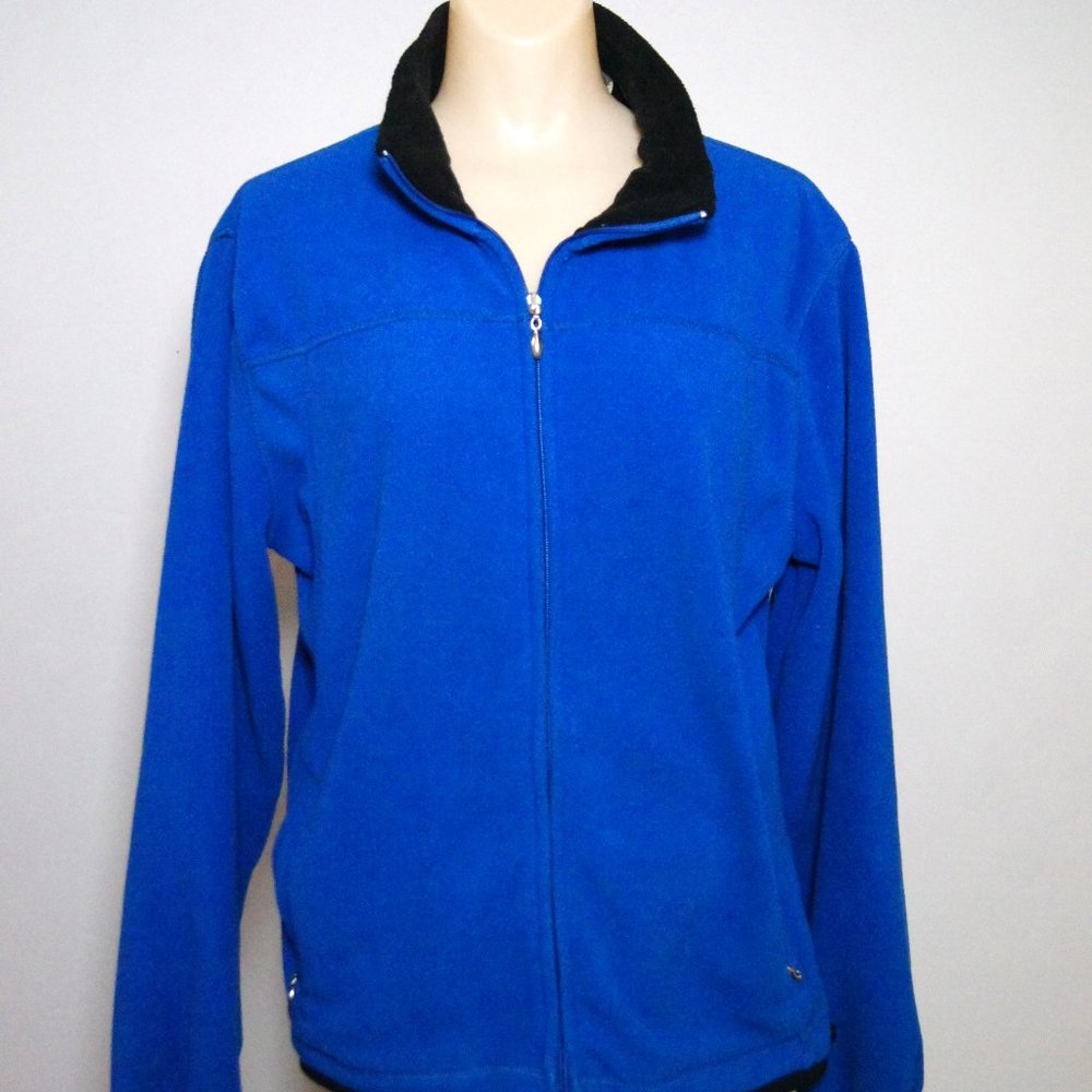 Royal Blue Womens Fleece, zipper front, Medium